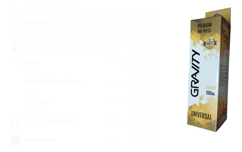 Frasco De Tinta Dye 100ml P/ Sistema Continuo Color Amarillo 0