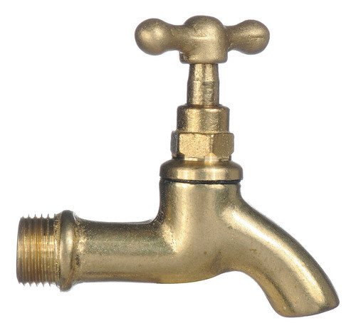 Canilla De Servicio De 1/2 Con Valvula Bronce Pulido 0