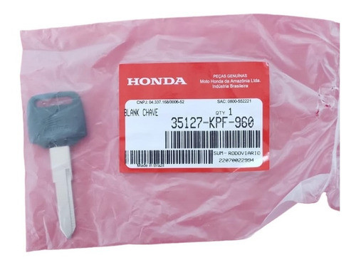 Llave Virgen Original Honda Tornado - Fussetti 0