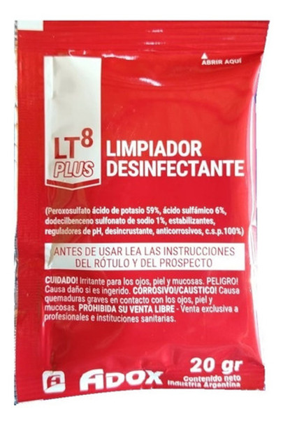 Limpiador Desinfectante Lt8 Plus Para Alfombras Tapete 20gr 0