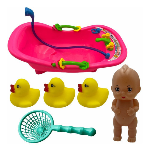 Muñeca  Juguete + Bañera + Patitos Juego Niñas 0