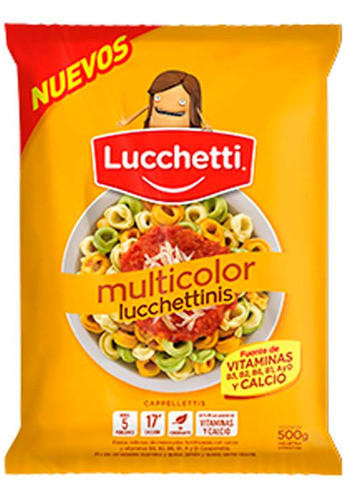 Capelletis  Multicolor 500 Gr Lucchetinis Fideos 0
