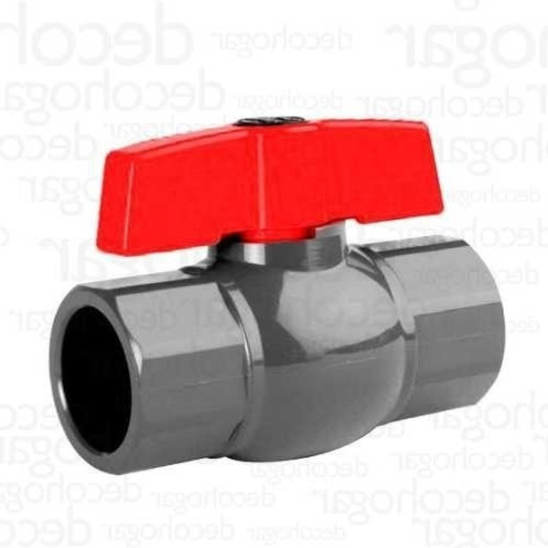 Llave Paso Válvula Esférica Agua Plastica 3/4 Riego X Goteo$ 0