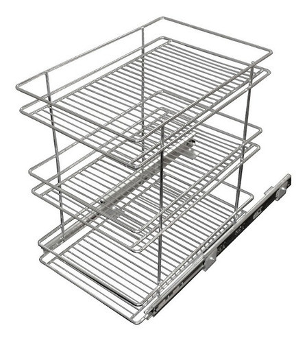 Canasto Extraible 3 Niveles 36 Cm  Cromado 0