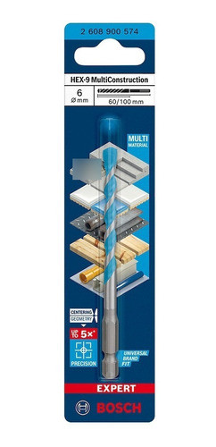 Broca Multiconstruction Bosch Cyl-9 6 Mm 0