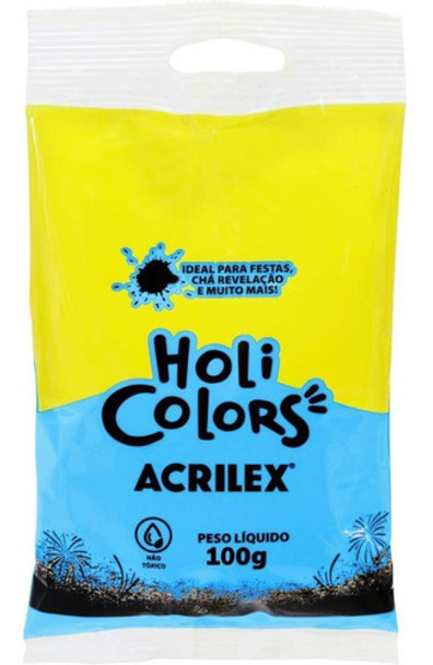Artigo Para Festa Holi Colors 100g Azul Turquesa Cx.c/10 0