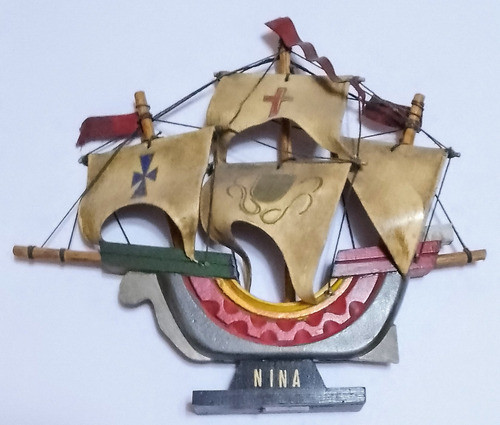 Antiguo Barco Fragata La Niña, De Madera 0