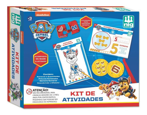 Kit De Atividades Madeira Patrulha Canina Nig Brinquedos 0