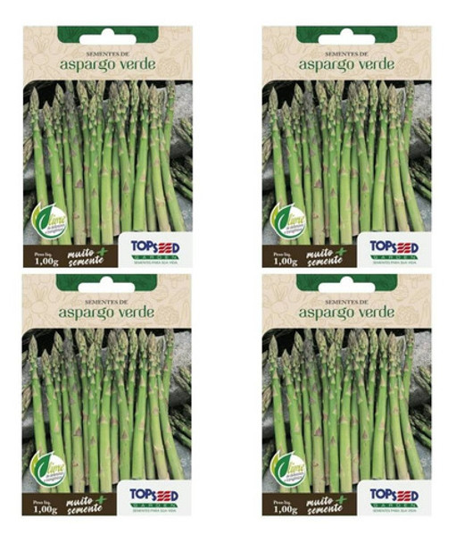 4x Sementes Aspargo Verde Topseed 0 4x Sementes Aspargo Verde Topseed 0