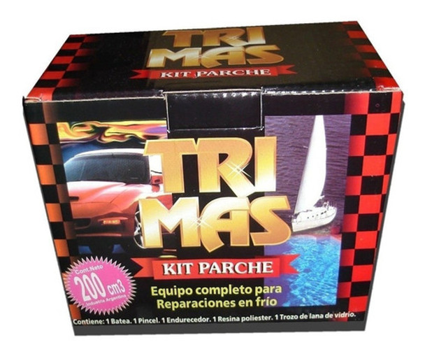 Kit Reparacion Auto Trimas Resina+lana De Vidrio X 200cm3 0