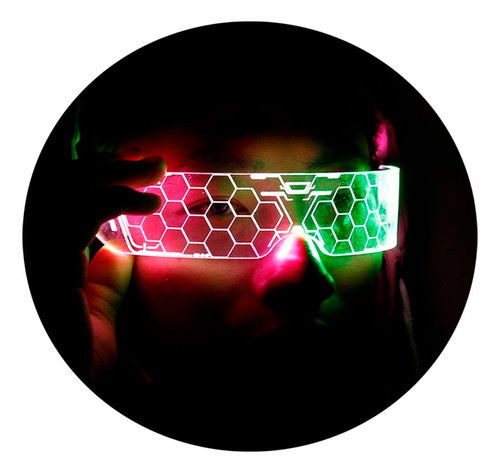 Lentes Anteojos Luminosos Robot Led Recargables Usb Qq57 0
