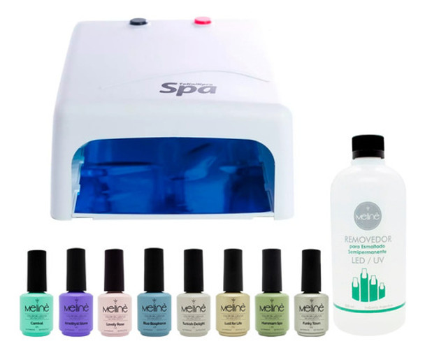 Teknikpro Cabina Mini 36w + 8 Meliné Esmalte Gel + Removedor 0 Teknikpro Cabina Mini 36w + 8 Meliné Esmalte Gel + Removedor 0