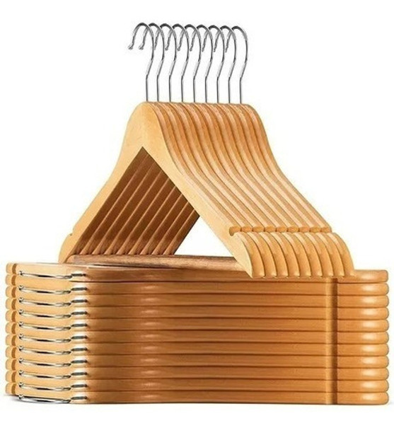 Pack X12 Grande Percha De Madera Lustrada 1° Calidad 0 Pack X12 Grande Percha De Madera Lustrada 1° Calidad 0