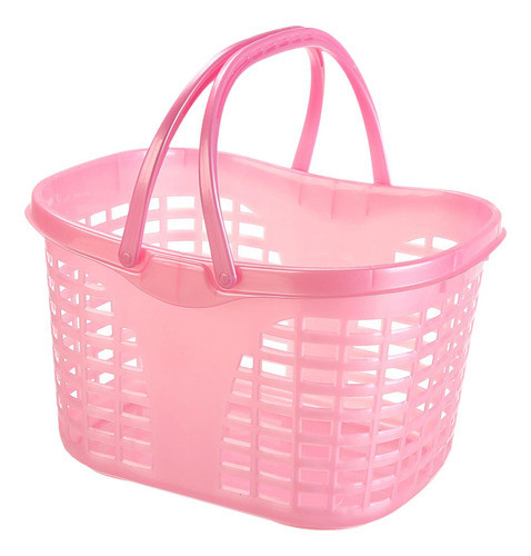Cesta De Armazenamento Com Alça, Cesta De Brinquedos Rosa 0