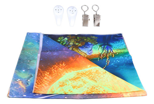 Tapeçaria De Paisagem Fluorescente, Luz Negra Reativa Uv 0