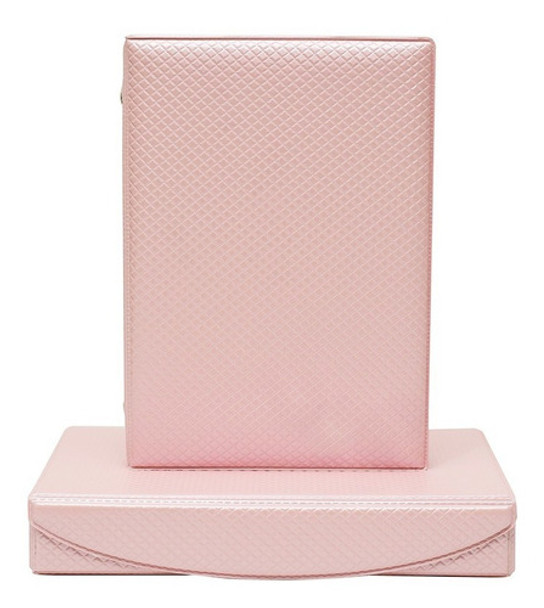 Álbum Fotográfico Luxo Caixa Imã Rosa 100 Fotos 15x21 0