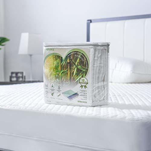 Protector De Colchón De Bambú Impermeable Queen Zippered-360 0