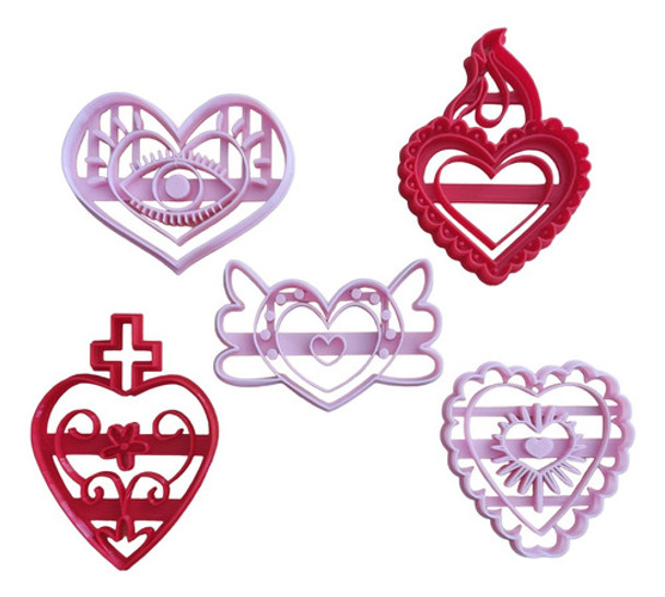 Cortantes Galleta Porcelana Cerámica Corazones Mexicanos 0