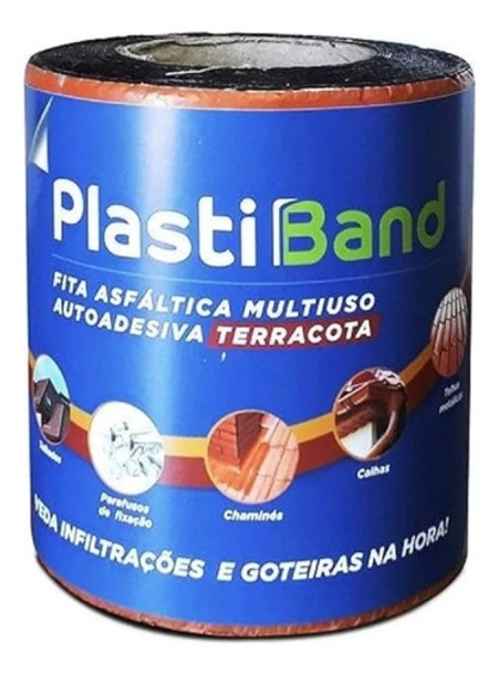 Manta Asfáltica Terracota 15 Cm X 10 Metros 4 Peças 0