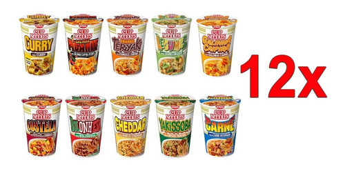 12 Cup Noodles Todos Sabores Sortidos Envio Imediato 0
