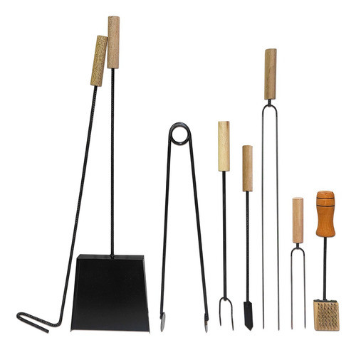Kit Parrillero Herramientas  Set ×8 Parrilla Asado 0
