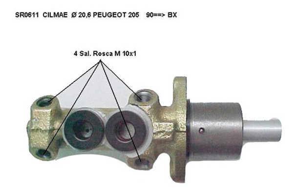 Bomba De Freno Peugeot 205 1990.. 19mm Bendix 0 Bomba De Freno Peugeot 205 1990.. 19mm Bendix 0