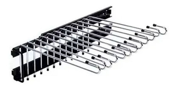 Pantalonero Lateral Extraible De 10 Perchas Cromado Mueble * 0