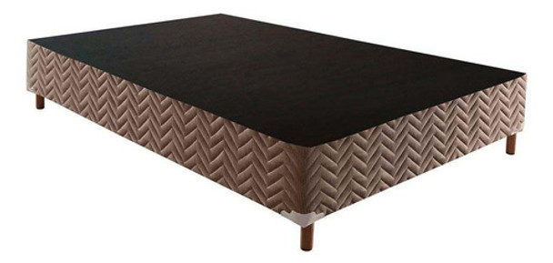 Cama Box Base Casal Sommier Rústico Marrom (138x20)paropas 0 Cama Box Base Casal Sommier Rústico Marrom (138x20)paropas 0