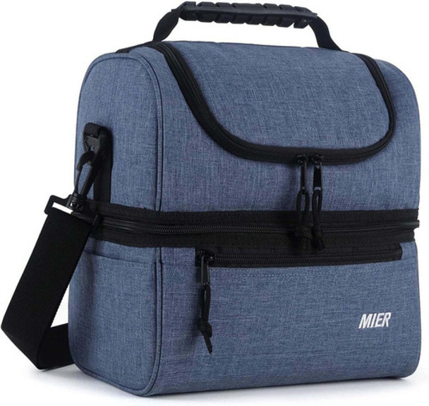 Bolso De Dos Compartimientos Para Bebidas Alimentos- Azul L 0