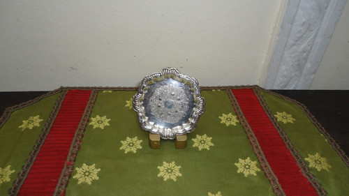 Bandeja Fuente Antigua Italiana Miniatura Plata 90 Mirala 0