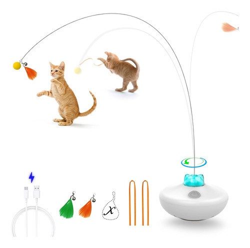 Juguete Interactivo Para Gatos Con Mariposa Giratoria 0