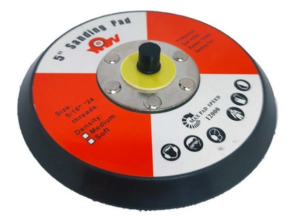 Backing Plate 5 Pulgadas 125mm Rosca De 5/16 Velcro 12000rpm 0