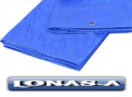 Cobertor Cubre Pileta Bicicletas Rafia Lona Azul Ojales 3x4m 0