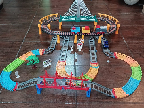 Pista De Auto Y Tren A Pilas 0