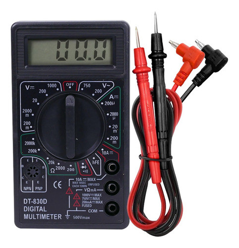 Multimetro Digital Dt830d Con Buzzer Compacto Y Sencillo 0