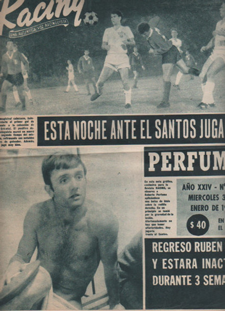 Revista Racing * N 1272 - Vs Seleccion De Alemania  Año 1968 0