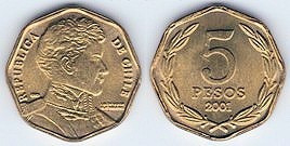 Chile Moneda 5 Pesos 2007 0