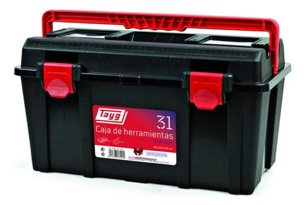 Caja Herramientas Plastica Negra 1 Band/1 Est 445x235x230m 0
