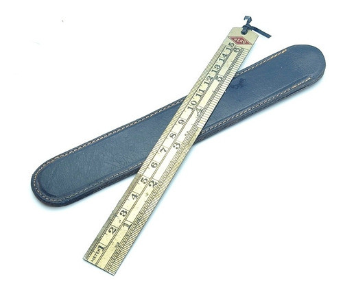 Regla Aluminio Hero Con Estuche Cuero - Herramienta 0