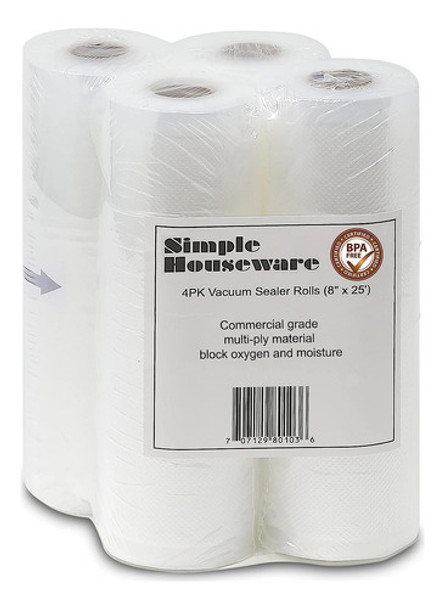 4 Rollos De Bolsas Para Freezer Simple Houseware Kf-003-4 0 4 Rollos De Bolsas Para Freezer Simple Houseware Kf-003-4 0