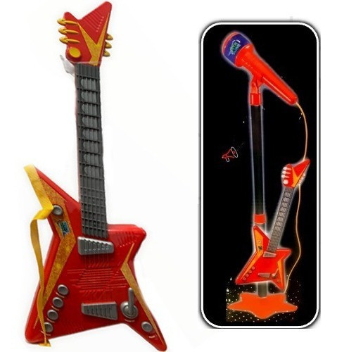 Guitarra Musical Con Pie Incluye Microfono First Band 0