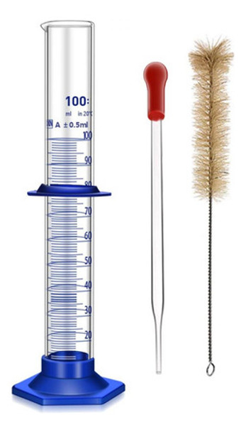 Probeta Vidrio Borosilicato 100ml + Cepillo Cilindrico 0