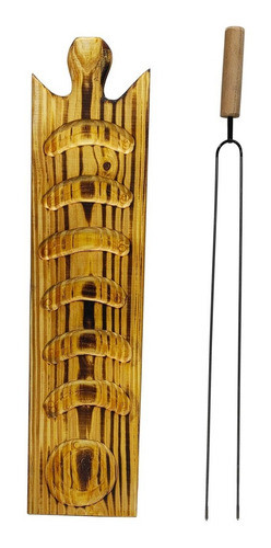 Set Choricero Parrillero Kit Asador ×2 Tabla Pinche 0