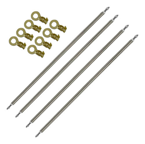 4 Resistencias Velas Horno Electrico 42cm + 8 Terminales 0