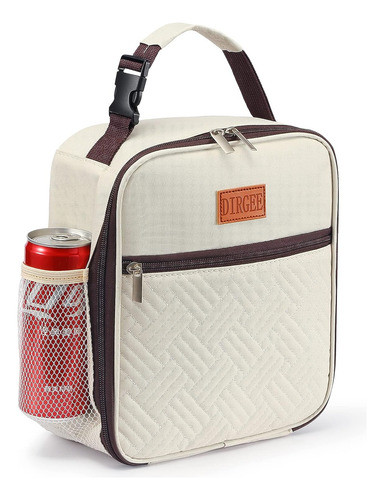 Bolso De Almuerzo Aislado Pequeño Blanco Refrigerable 0