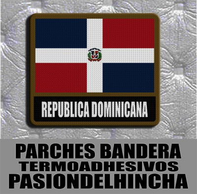 Parche Bandera Con Nombre Republica Dominicana 0