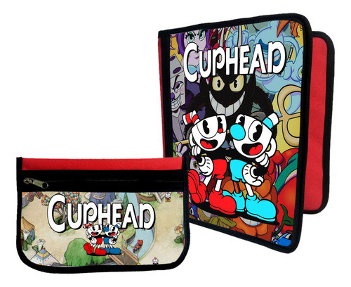 Combo Carpeta + Cartuchera Cuphead #51 0