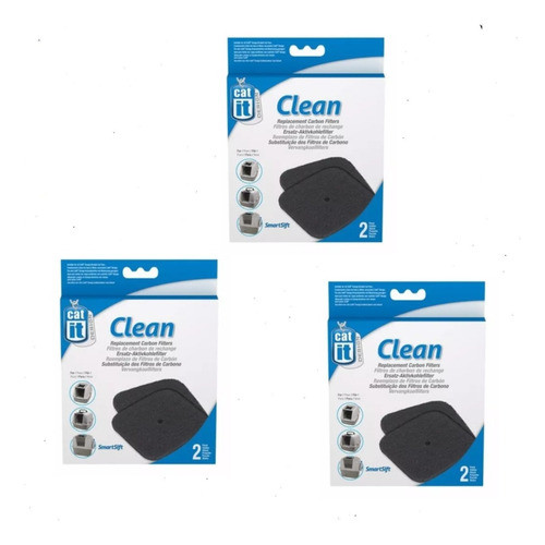 Repuesto Original Filtro Cabon Activado Literas Catit X 6 U 0