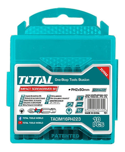 Set Puntas Impacto Ph2 X 50mm Total Tacim16ph223 X 10 U 0