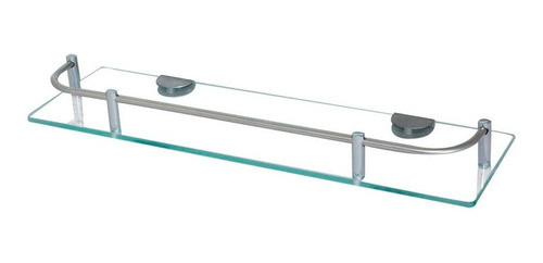 Estante Repisa D Vidrio Baranda Rectangular Baño Acero 0